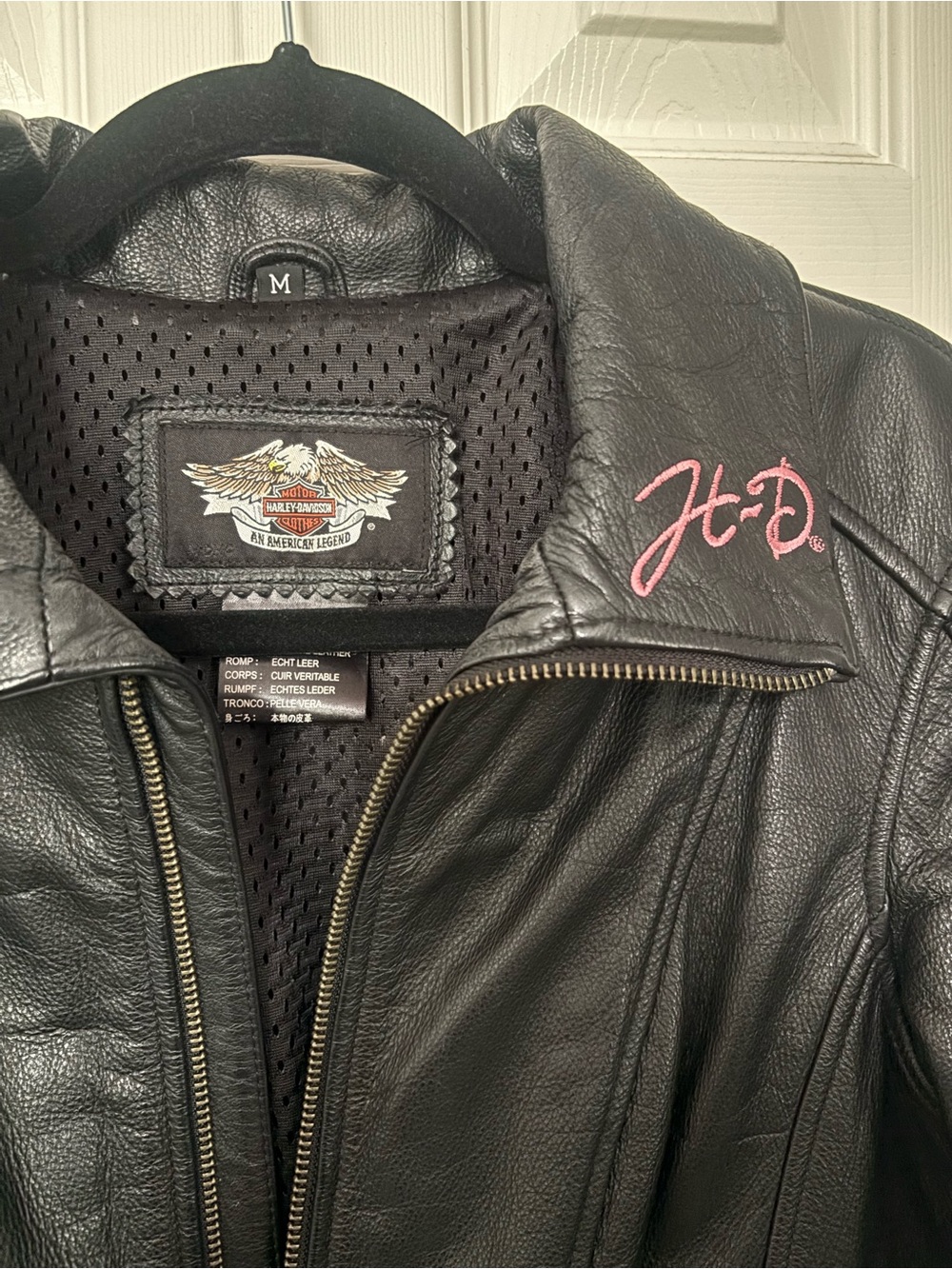 Black Harley-Davidson Leather Women's Zip Jacket Size Medium - Picture 2 of 7